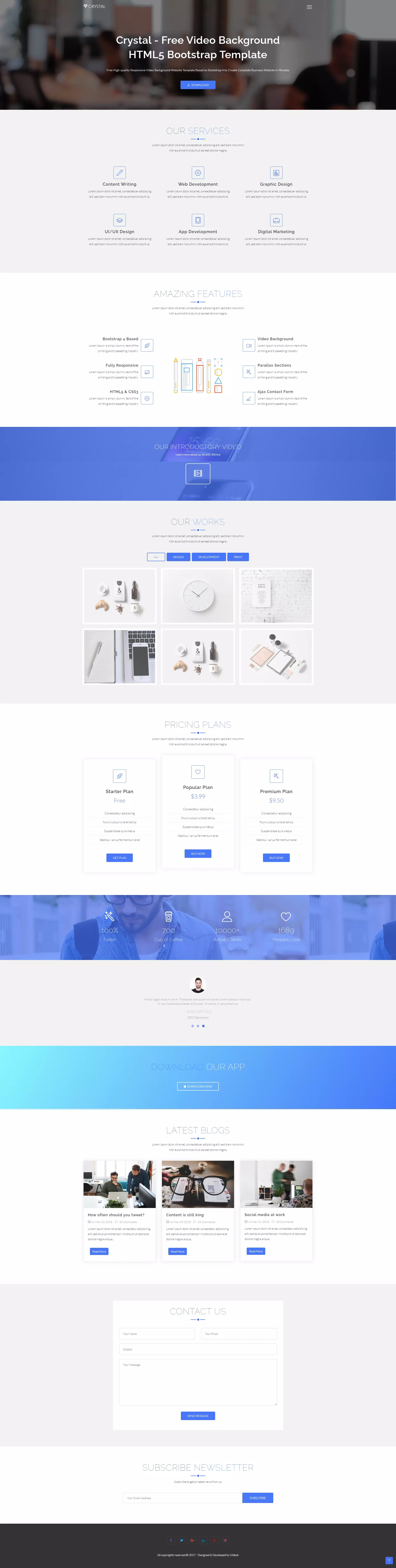 crystal Website Template