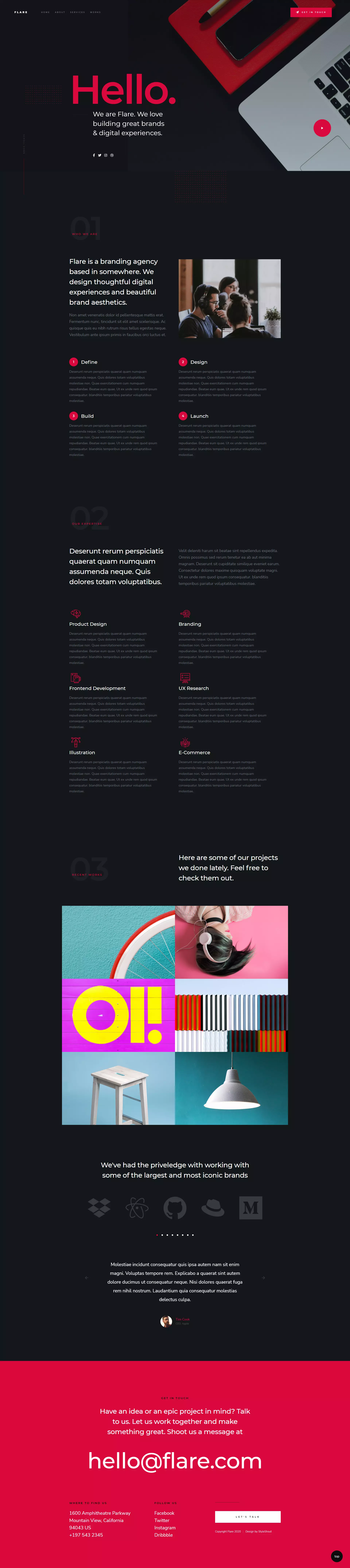 Flare Website Template