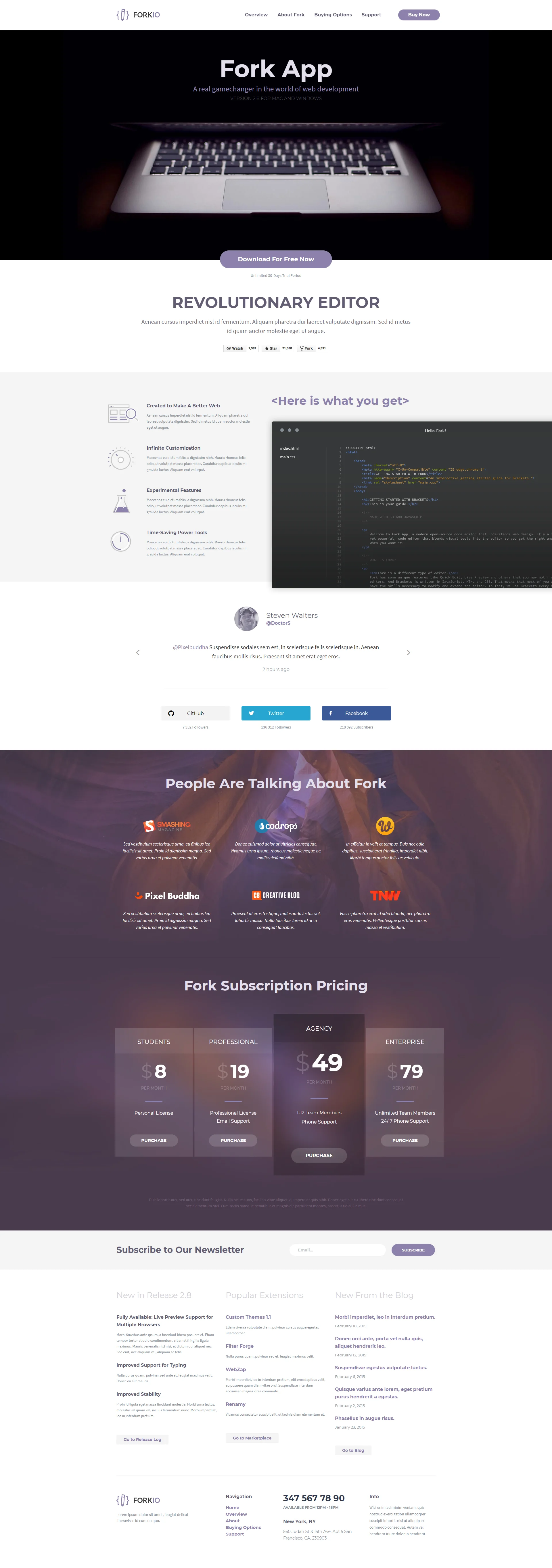 forkio Website Template