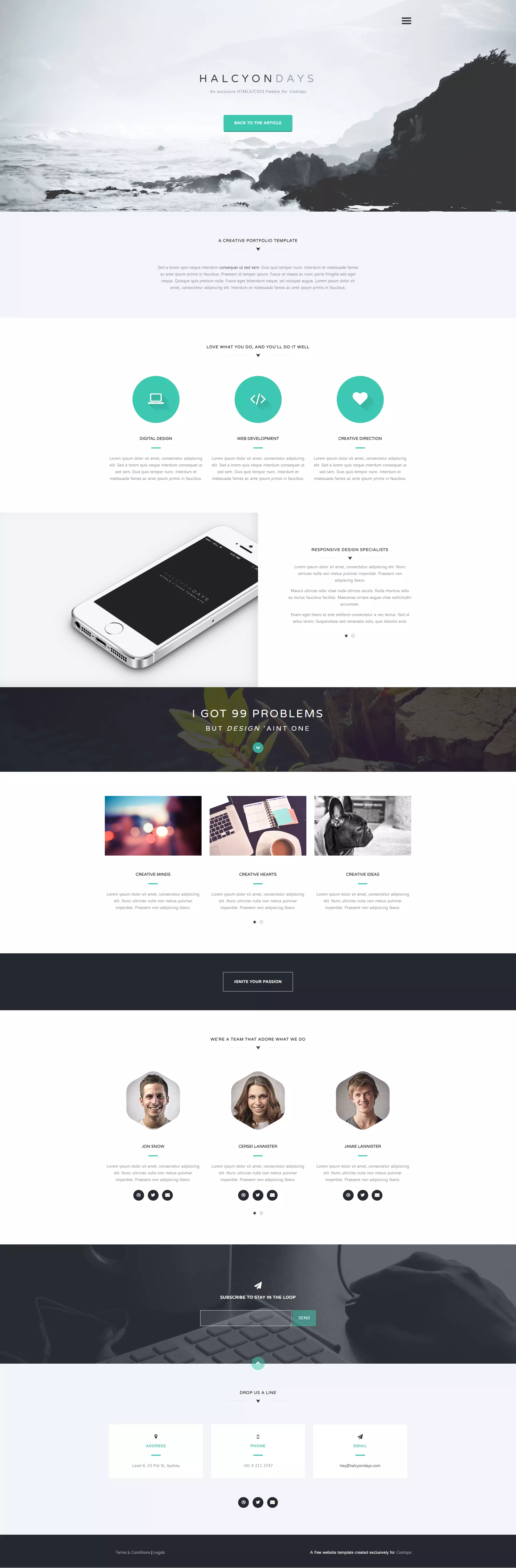 halcyon Website Template