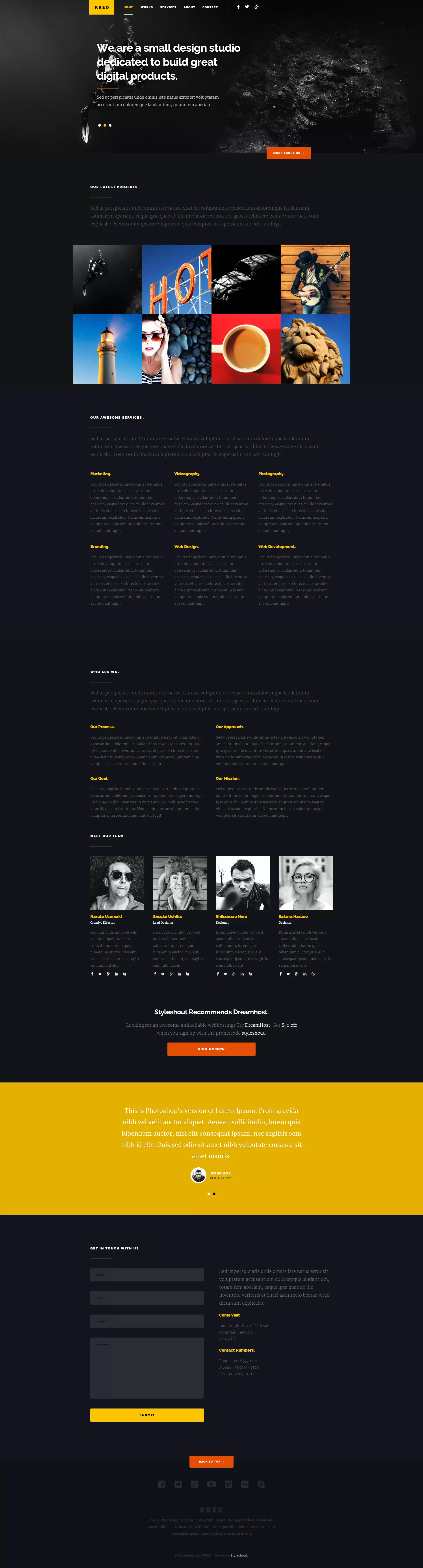 kreo Website Template