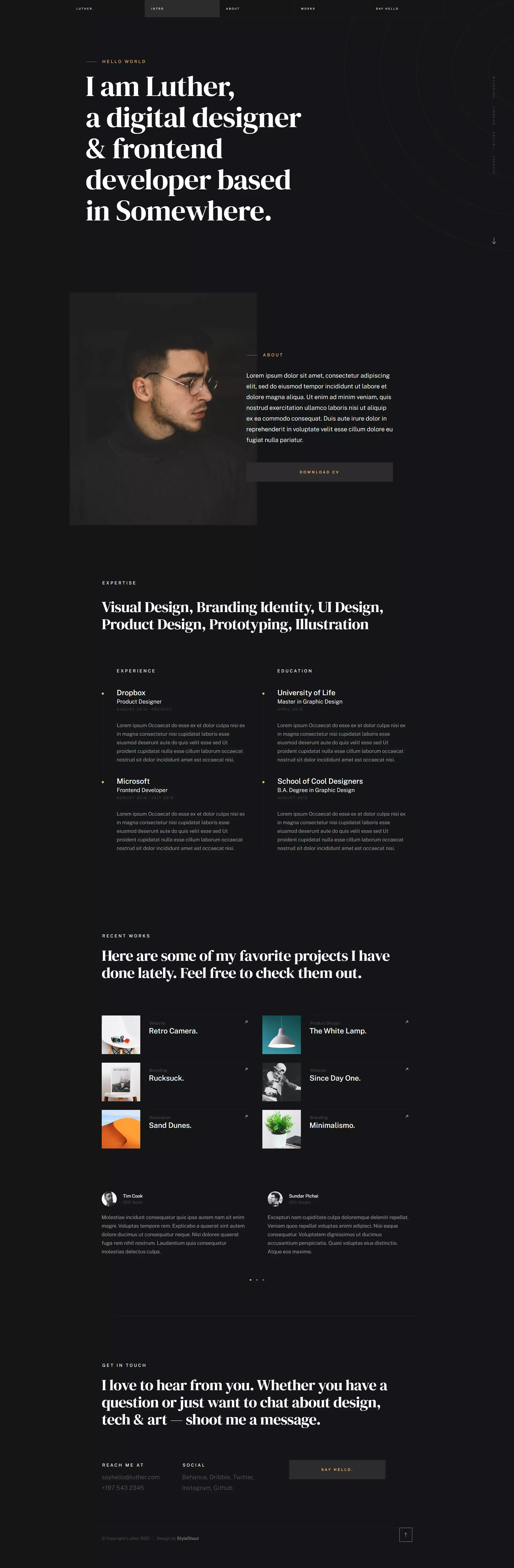 luther Website Template