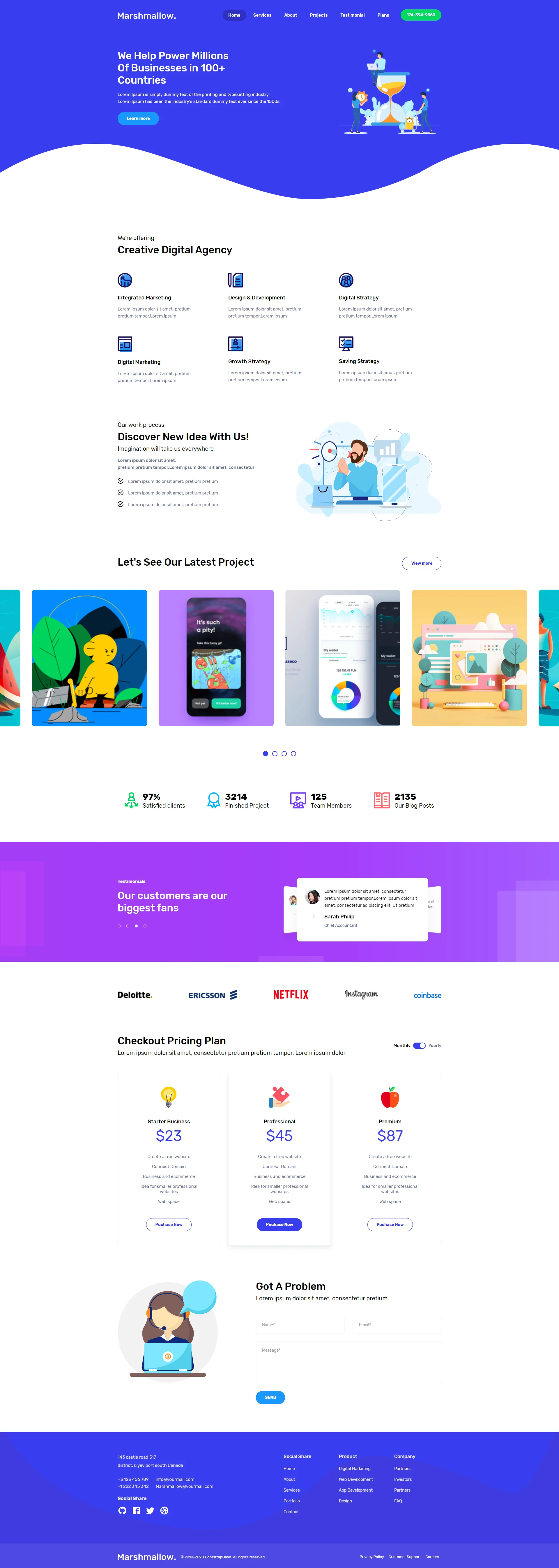 marshmellow Website Template