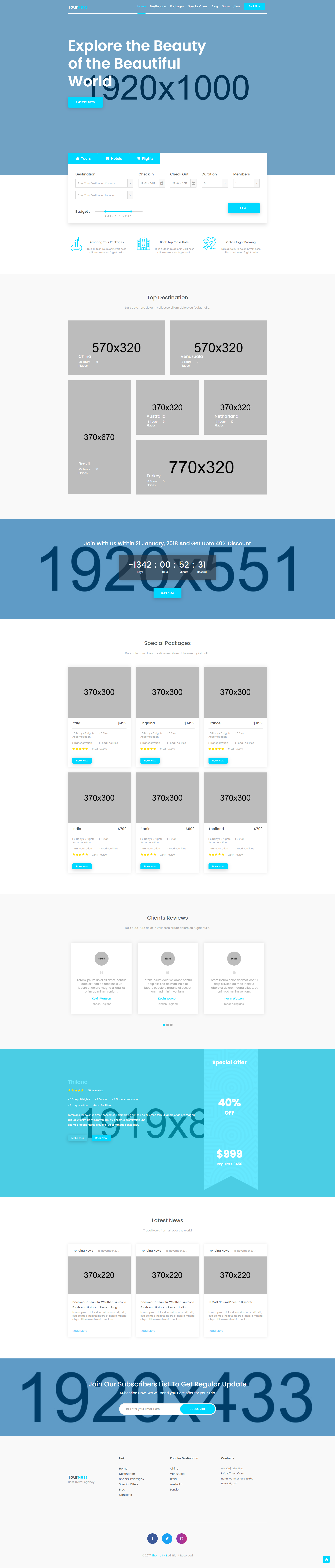 tournest Website Template