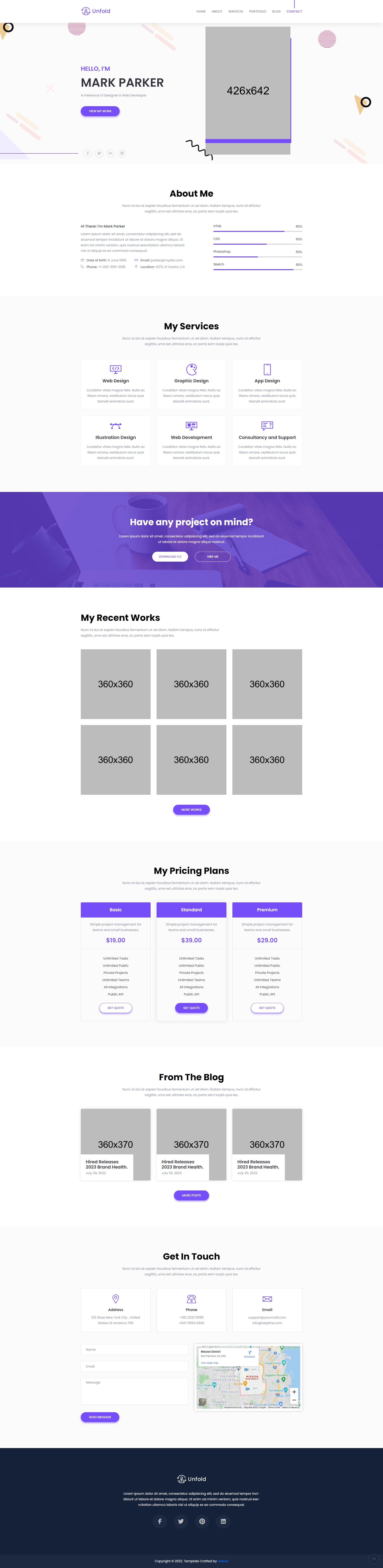 unfold Website Template