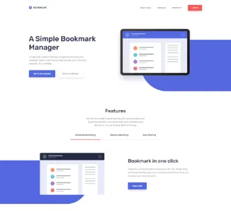 bookmark website template