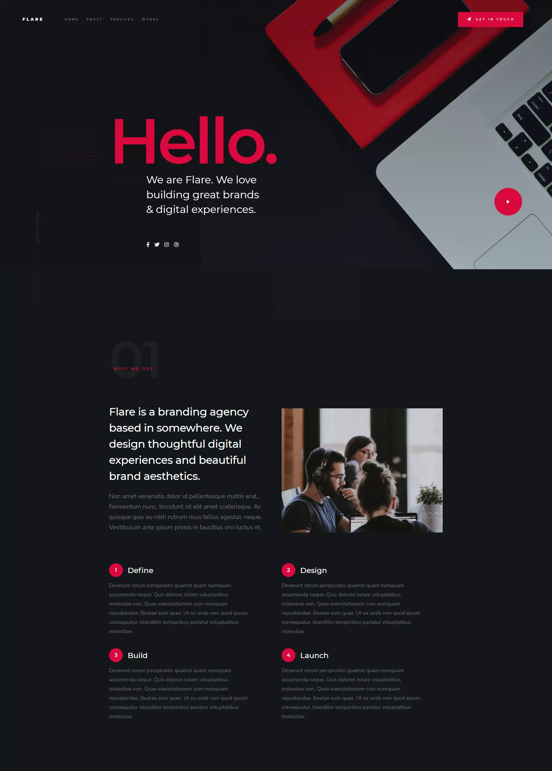 Flare Website Template