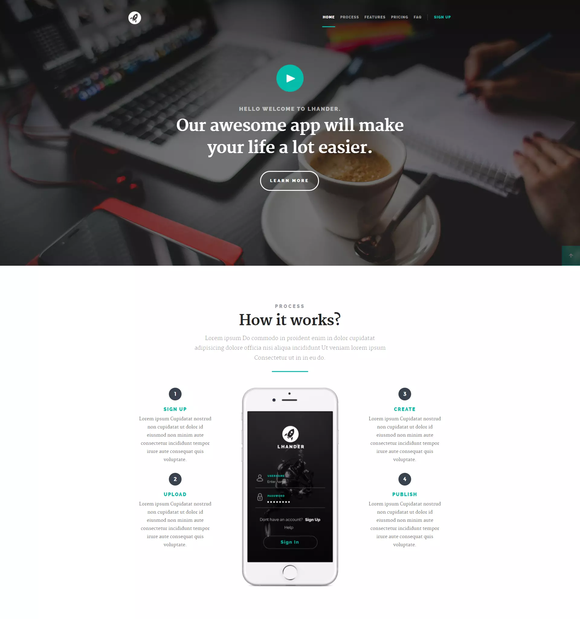 lhander Website Template